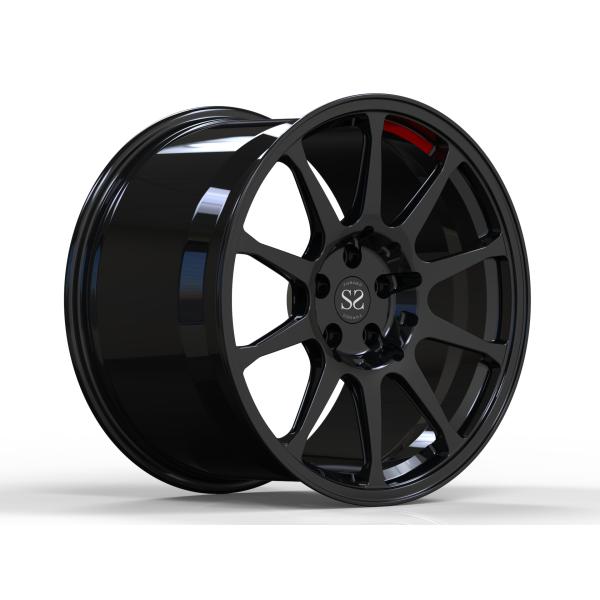 Чернота лоска Audi R8 2 части красной спицы выковала дюймы колес алюминиевые 18-22