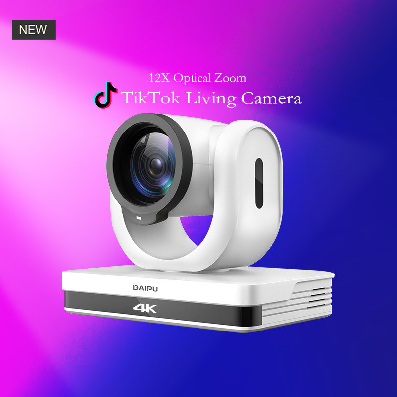 DAIPU PTC-Q12 4K 12X Optical Zoom ToF Camera for Live Streaming and Video Conference