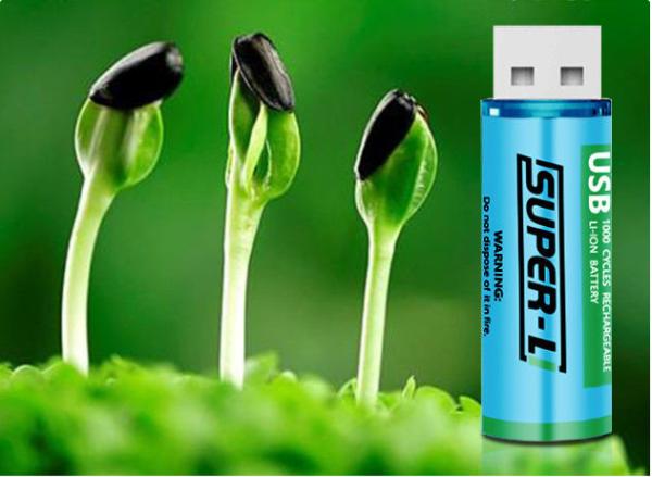 Full high capacity USB rechargeable 1.5V 1000mAh li ion battery No. 5 AA battery