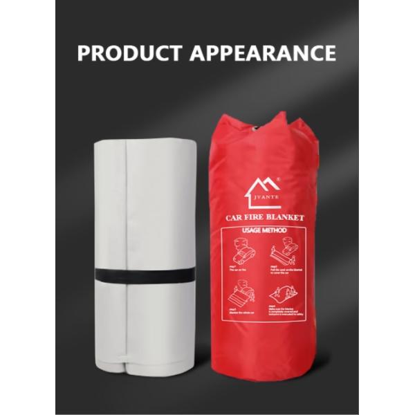 High Silica White JAT-303 Fire Fighting Blanket 0.6 Thickness Fiberglass Vehicle Fire Blanket Welding High Visibility Protection