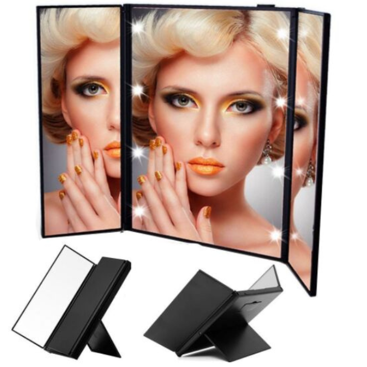 Best Lighted Makeup Mirror   Pocket Light Small Makeup Mirror Square Large Pink Vintage Makeup Hand Mirror With Led