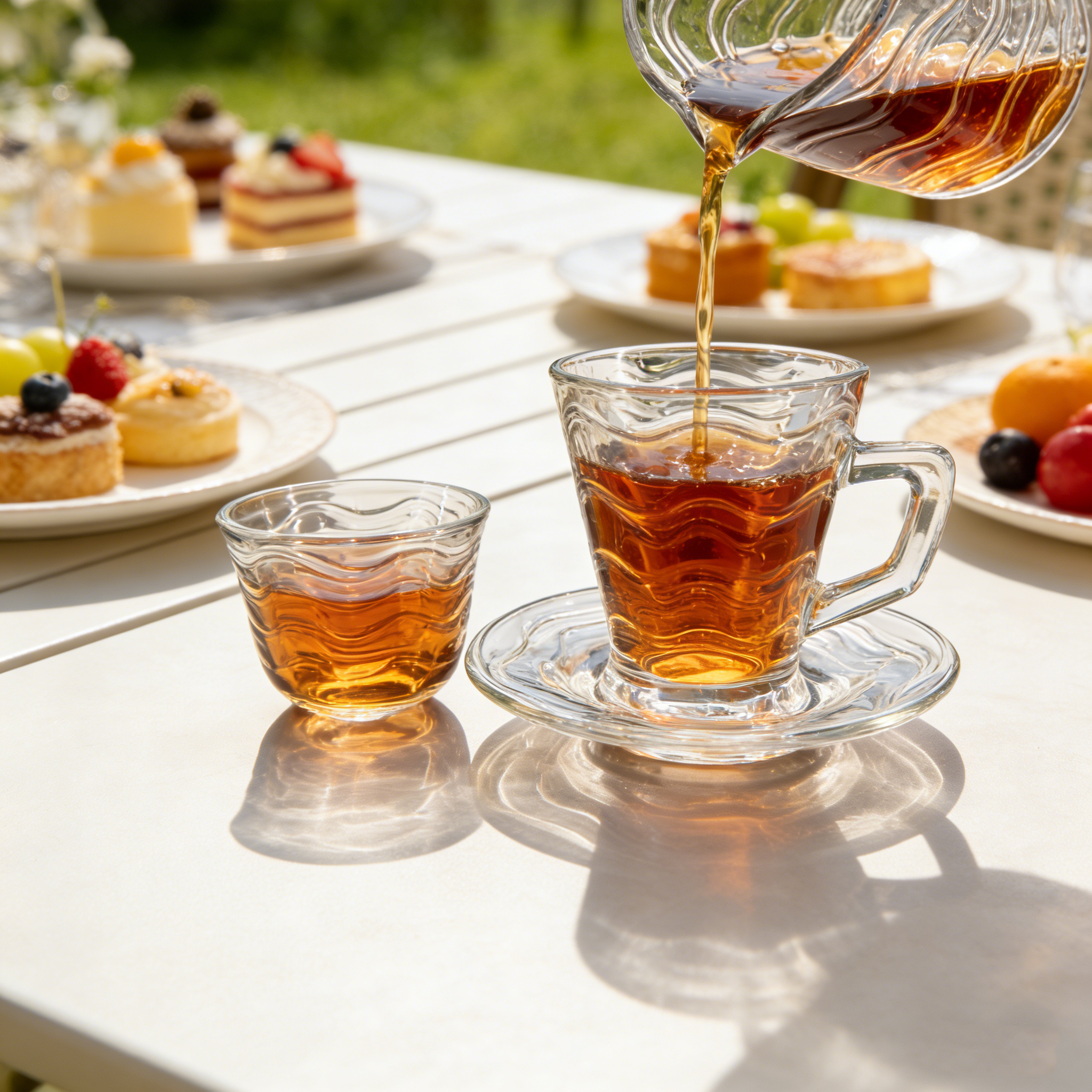 Classic Glass Cup Sets , Practical / Stylish Glass Drinkware Set For Hotels Restaurants Cafes
