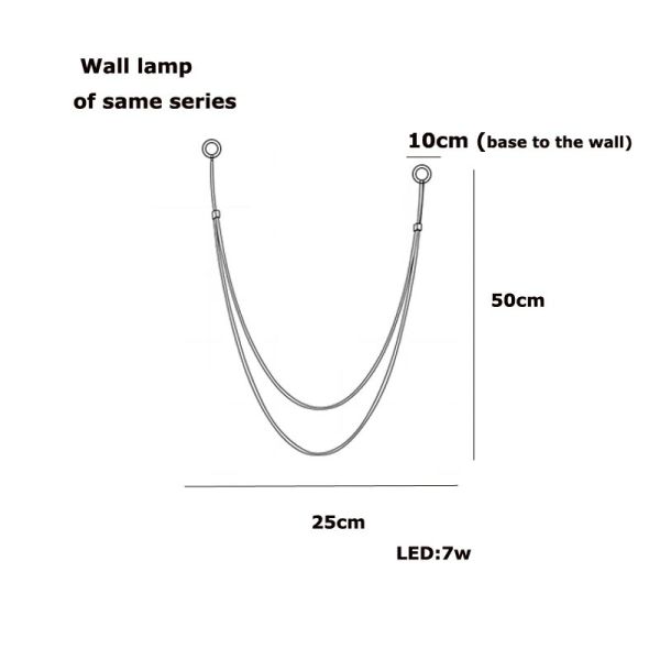 Dimmable LED Fexible Brown Black Leather Belt Chandelier (WH-NC-132)