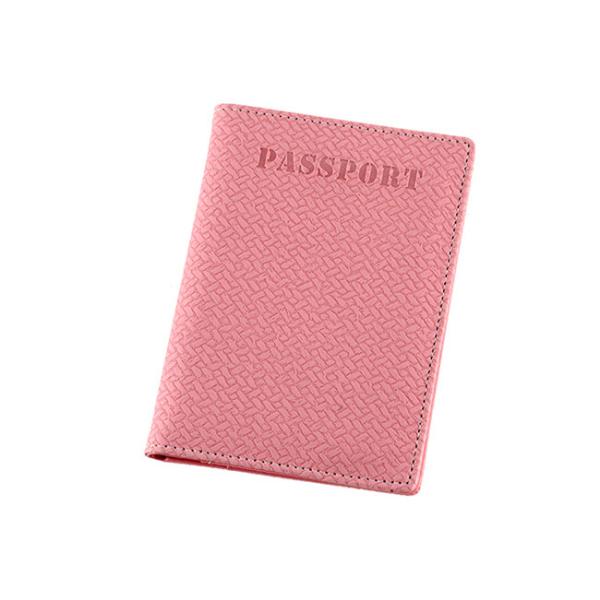 Сплетите цвет Pantone прямоугольника бумажника PU крышки паспорта кожаный