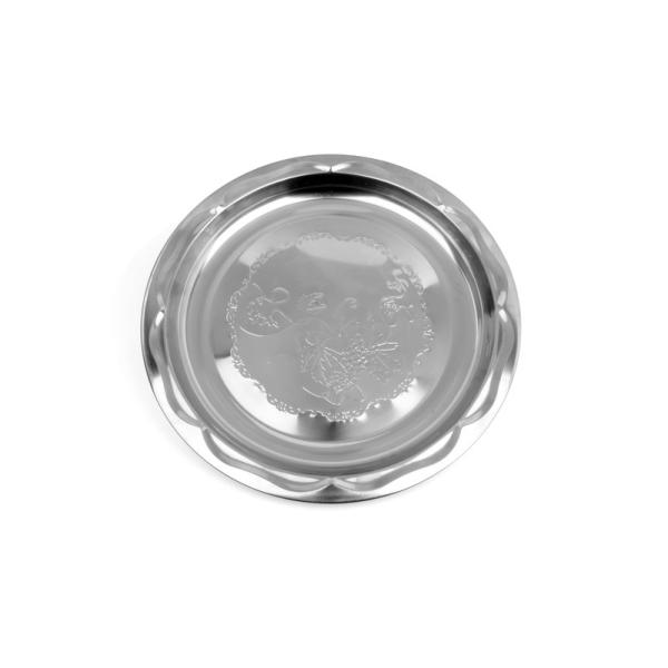 SGS 50cm Large Round Stainless Steel Tray