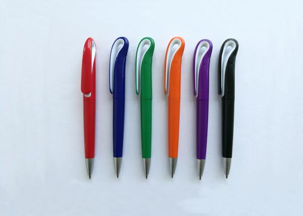 Plastic click swan Ball Point Pen with customized logo or silk printing for promotion