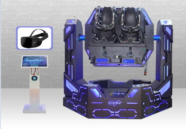2 Seats 9D Virtual Reality Simulator Iron Warrior All - Axis Rotation 9D Roller Coaster