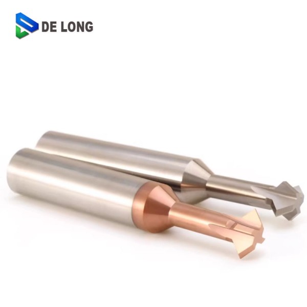 High-Precision 55 Degree Helix Angle Chamfering Cutter with Solid Carbide Substrate and Wear-Resistant Coating for Steel and Stainless Steel
