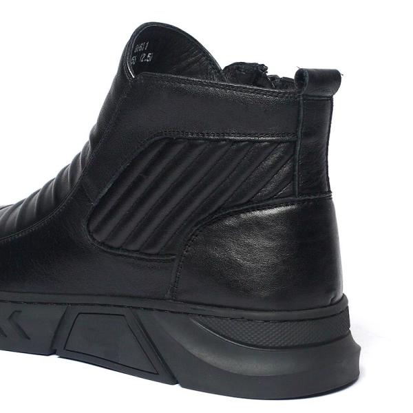 Black Anti Slippery Outdoor Mens Leather Casual Boots