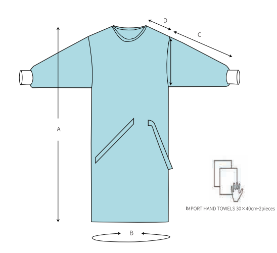 ISO13485 30gsm 70gsm Sterile Surgical Gowns For Personal Care