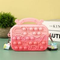 Sac à main en silicone léger et mignon, sac de maquillage, sac à crayon pour enfants, fournitures scolaires, sac à main