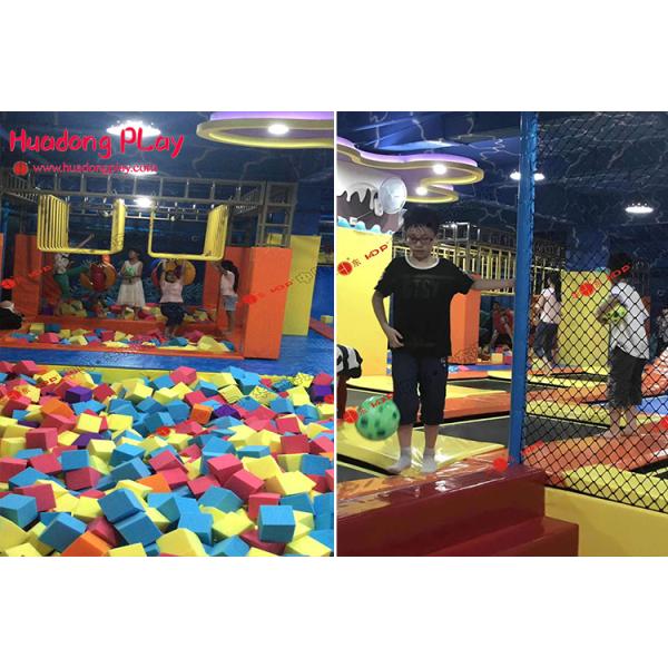 Commercial Grade Trampoline Park Equipment , Indoor Rectangular Trampoline 200sqm