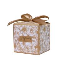 Solution d'emballage pour les petites entreprises Matériaux recyclés et boîtes à fleurs d'impression en feuille d'or
