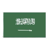 Bandeiras nacionais do poliéster 90g Ásia de Arábia Saudita 100D 3x5ft para a campanha