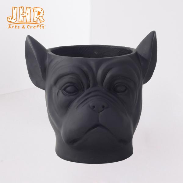 Decorative Fiberclay Bronze Plant Pots Lion Statue Tabletop Planter