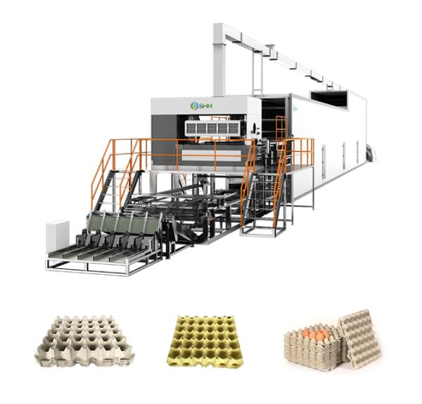 Machine de fabrication de boîtes à œufs en papier déchet entièrement automatique Haute efficacité