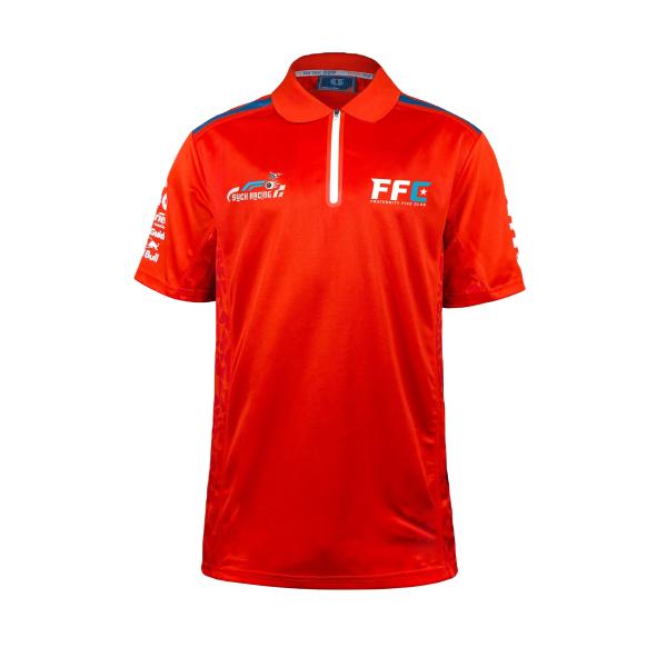 Unisexe à manches courtes, chemise de sport de course rouge avec logo personnalisé