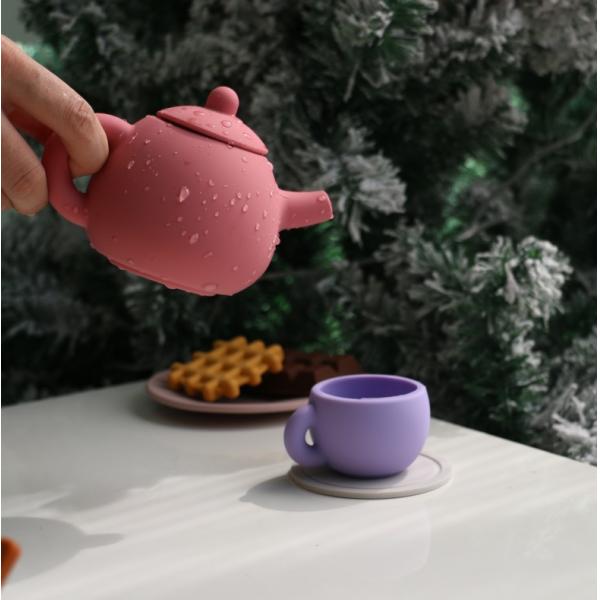 Paisen Factory New Arrival 17 Piece 11pcs Set Kids Afternoon Tea Silicone Baby Toy Teapot  Set