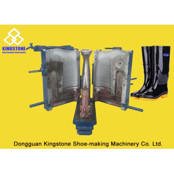 Moulage par injection mono de PVC de deux couleurs pour la botte de taille de 40cm, bâti de chaussure de PVC 