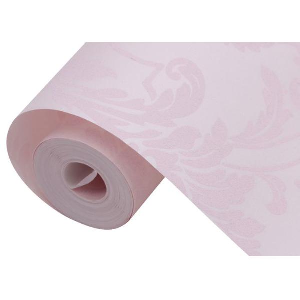 Flocking обои типа розовой флористической картины европейские для спальни, живущая комната