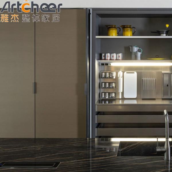 Customize Size Cabinets Kitchen Furniture Modern With Plywood Carcase And Quartz Stone Table Top