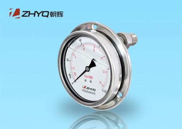 Sanitary Diaphragm Seal Type Pressure Gauge All Stainless Steel Structure