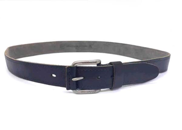 1 1/2 Black Cow Leather Belt For Jeans With Pin Buckle / Mens Black Casual Belt
