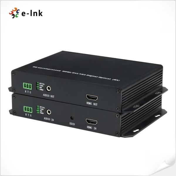 Mettez à niveau votre système audio et vidéo avec le prolongateur de fibre optique HDMI Voltage d'entrée DC 12V Température de -5°C à 75°C