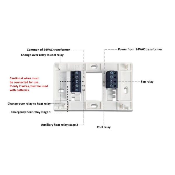 Coiiwsei 2 Heat/ 1 Cool Programmable Thermostat for Home Heat Pump System and Conventional Single-Stage System, with Room Temperature & Humidity Monitor  RTH725