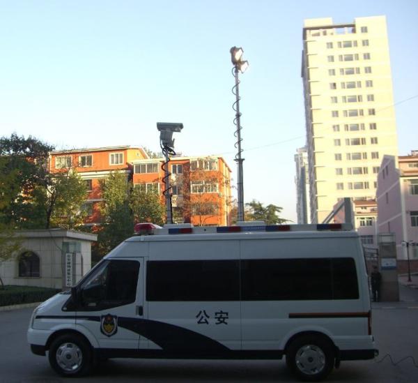 6.1m Pneumatic Telescopic Mast Light Tower for Fire Tender Illumination