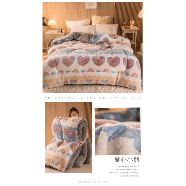 Настройка логотипа постельное одеяло одеяло бархатная вышивка теплая толстая одеяло зимнее одеяло плюшевое готово