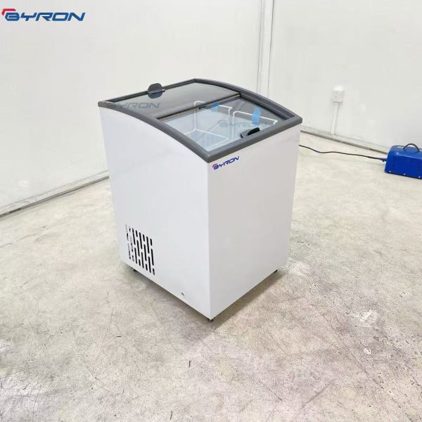 105 Liter Display Deep Freezer Direct Cooling Glass Top Display Freezer