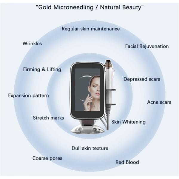 Портативная машинка 2 в 1 частичной машине Rf Microneedling с холодным молотком