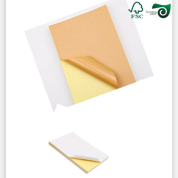 Papier blanc résistant à l'humidité FSC 65gsm 70gsm 80gsm  Emballage d'étiquettes de boissons