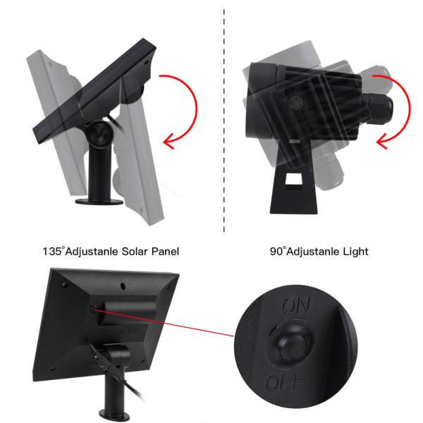 6000K 100-200LM Solar Powered Garden Spike Lights / Solar Landscaping Spotlights