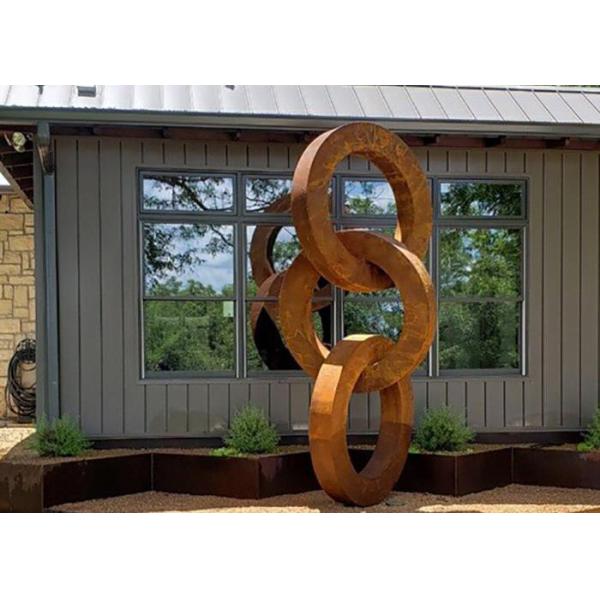 Outdoor Garden Decoration Metal Corten Steel Circle Sculpture