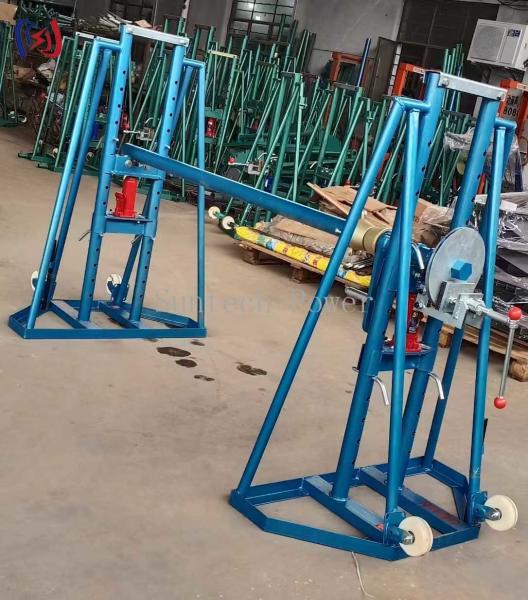 Hydraulic Cable Reel Stand | Heavy-Duty Wire Payoff System with Adjustable Tension