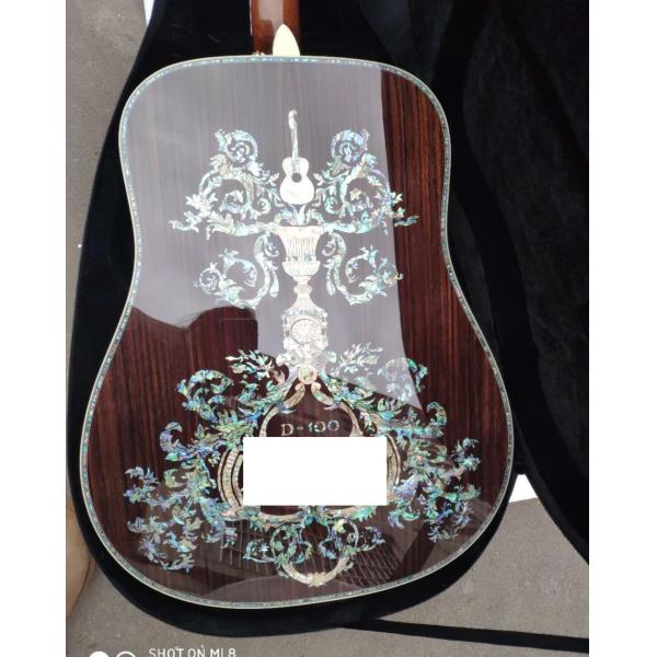 Aaaa All Real Abalone Super Deluxe Wood D45L Acoustic Guitar Customized Logo Is Available