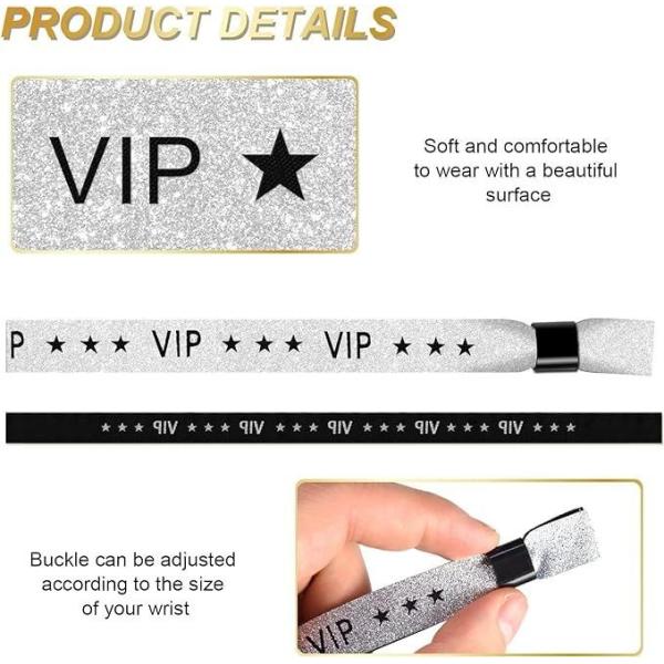 Convenient and Safe RFID Polyester/Ribbon Wristband for Concert Party Festival Events