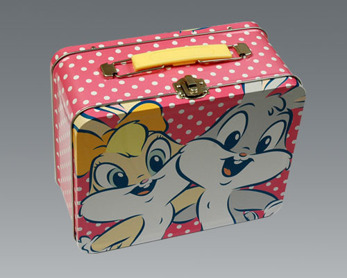 Beautiful Rectangular Tin Box , Kids Lunch Boxes Eco - Friendly Recycled Tinplate