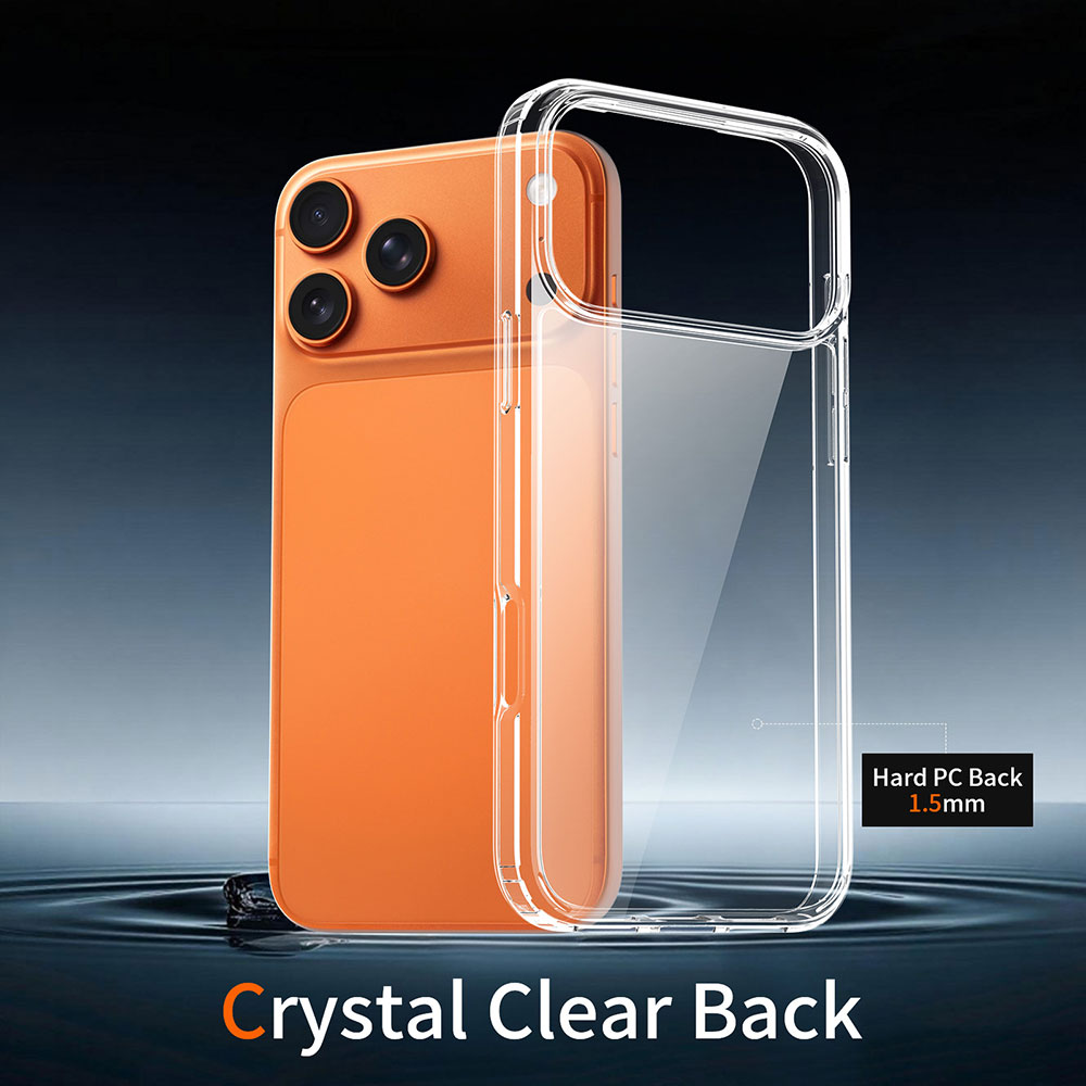 Shockproof Phone Case Transparent PC TPU Hybrid Drop Resistance Armor Mobile Phone Cover Clear Case for iPhone 17 Pro Max