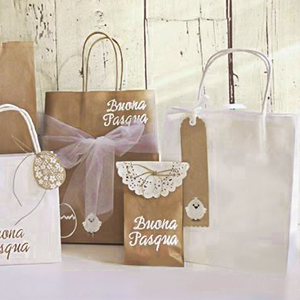 Party, Wedding, Business, Craft, Ornaments, Presents, Christmas Party Supplies, Kraft Paper Gift Bags with Handles
