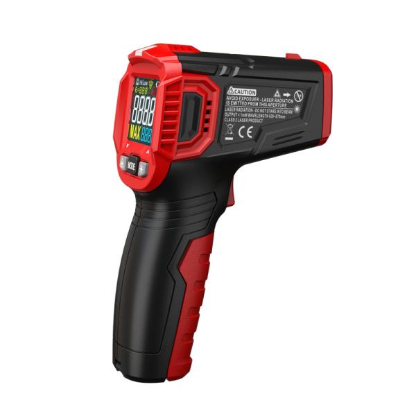 HT650B Non Contact Laser Temperature Infrared Thermometer Black / Red Color