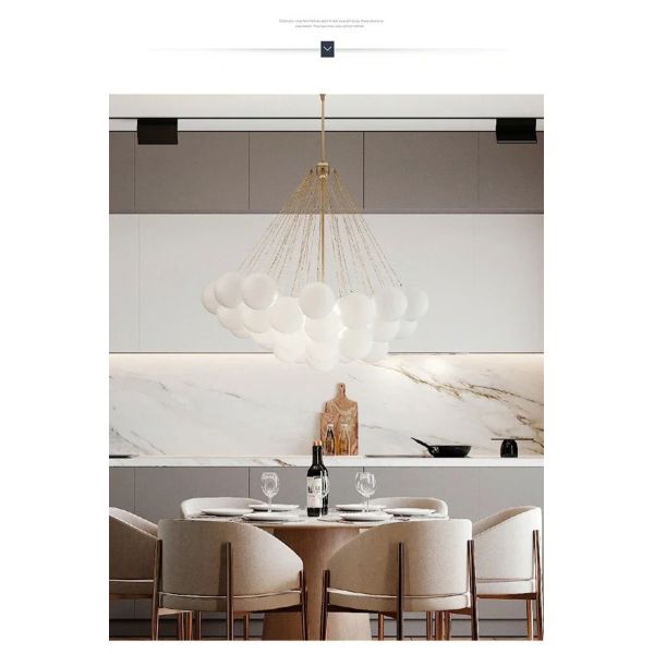 Glasses Bubble Chandeliers Nordic Frosted Glass Gold Black Pendant Light （WH-AP-669）