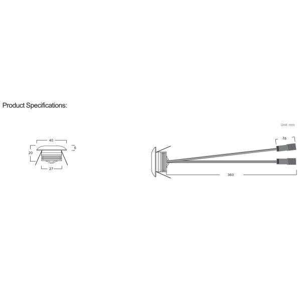 На открытом воздухе крытый настил придает квадратную форму светам доказательства воды мостов ИП67 садов тротуара