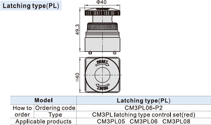 CM3B-06, CM3R-06, CM3L-06, CM3PL-06 AirTAC CM3 Series 3/2 way Control Valve 1/8