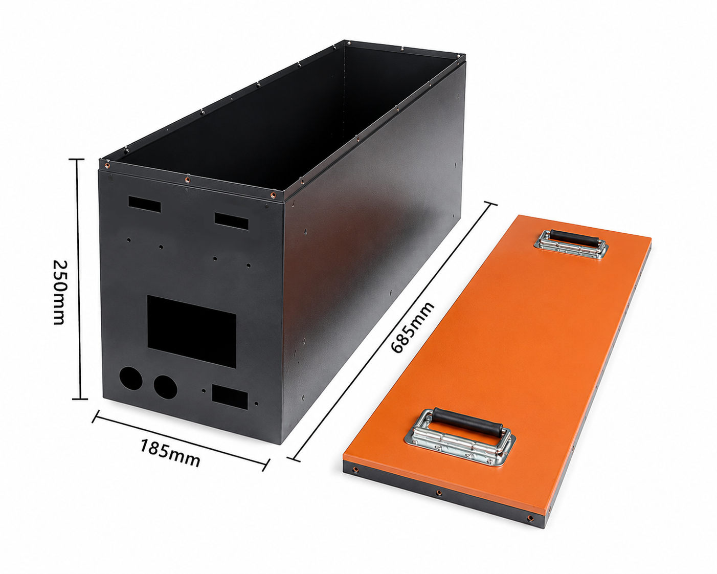 12V 24V 314Ah 280Ah DIY LiFePO4 Metal Battery Box Kit for RV Modification and Outdoor Camping