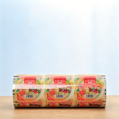 Custom Printed PET Plastic Roll Film | High Barrier Transparent Food Packaging Film for Fruit Jelly & Snack Sealing