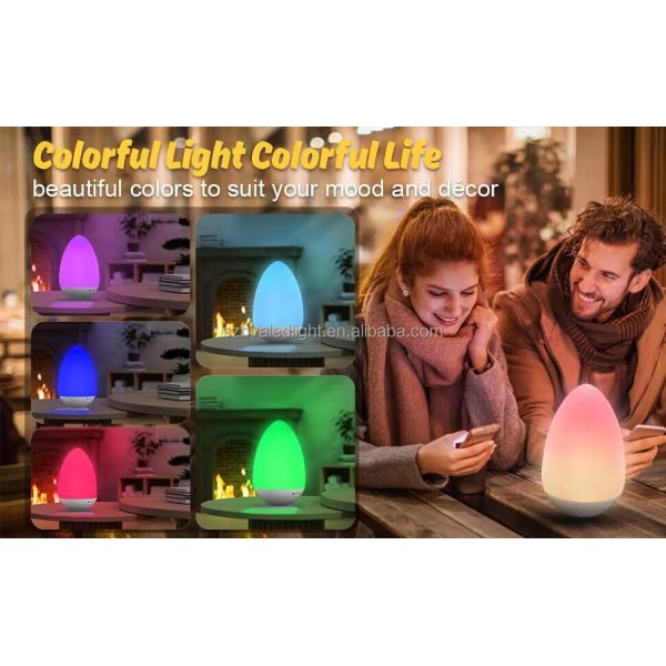 Colorful Portable Table Lamp Cute Remote Control Table Lamp Dimmable