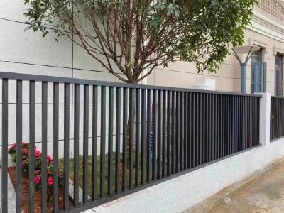 Black Pressed Spear Top Steel Fence , Galvanized Security Picket Fence